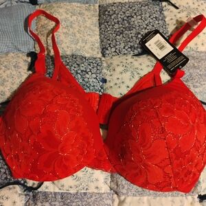 Maidenform Vibrant Red Lace Bra